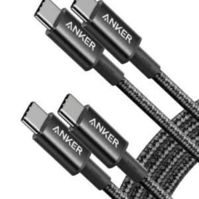 Picture of Anker 333 100W USB-C to USB-C Braided Cable – A8756 -Black