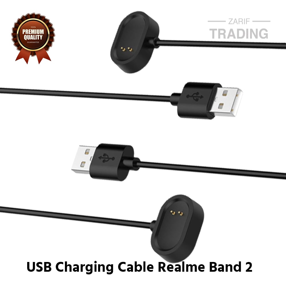 Picture of Realme Band 2 Magnetic Charging Cable High Quality USB Charger Cable USB Charging Cable Dock Bracelet Charger For Realme Band 2 Smart Watch (Black)