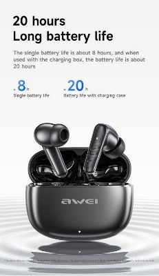 Picture of AWEI T108 True Wireless Gaming Bluetooth -Black