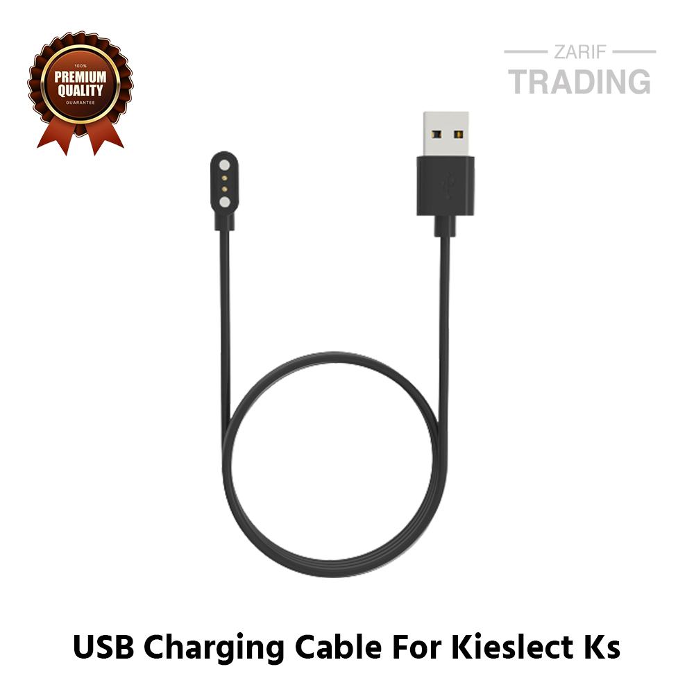 Picture of Kieslect KS Magnetic Charging Cable 2 Pin High Quality USB Charger Cable USB Charging Cable Dock Bracelet Charger for Kieslect KS Smart Watch (Black)