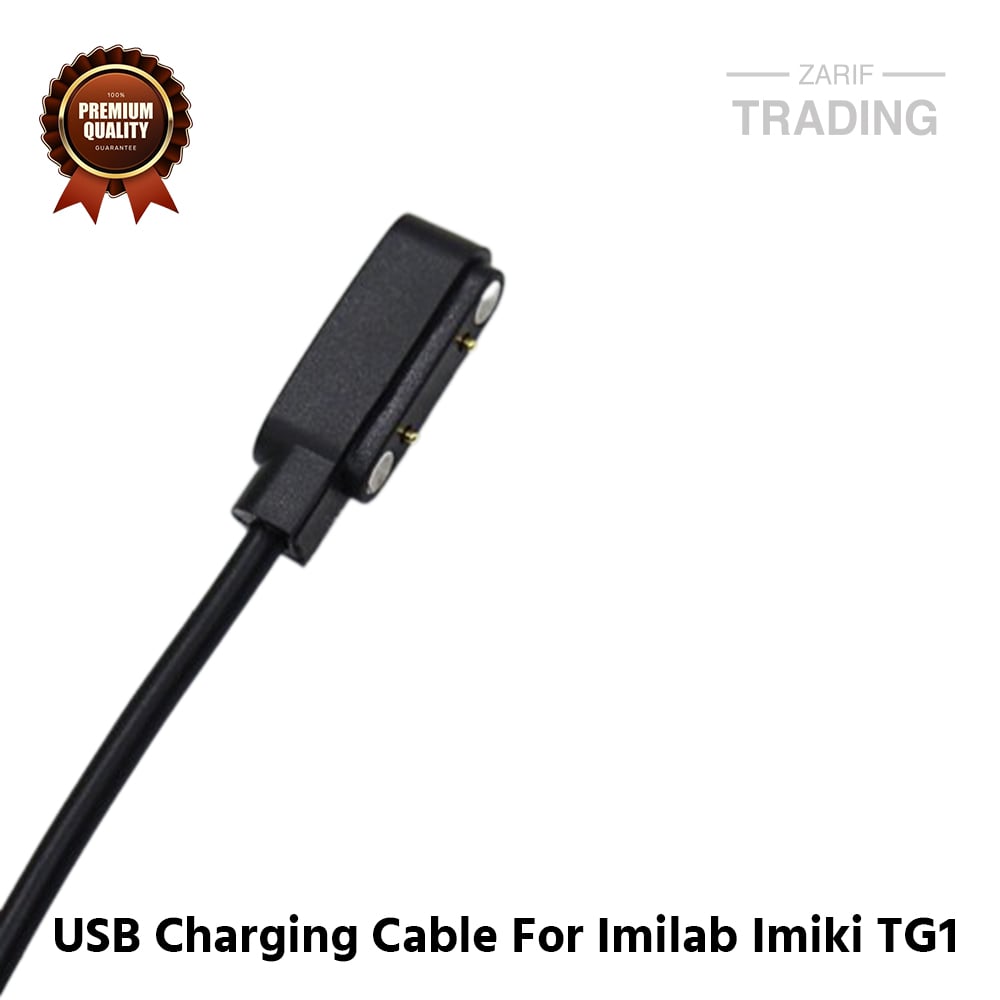 Picture of Imilab Imiki TG1 Magnetic Charging Cable 2 Pin High Quality USB Charger Cable USB Charging Cable Dock Bracelet Charger for Xiaomi Imilab Imiki TG1 Smart Watch (Black)