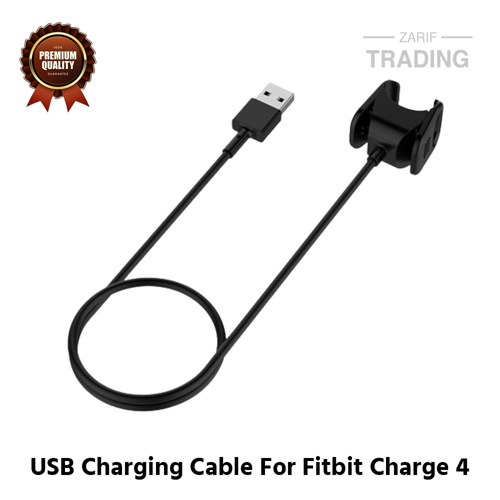 Picture of Fitbit Charge 4 High Quality USB Charger Cable USB Charging Cable Dock Bracelet Charger For Fitbit Charge 4 Smart Watch (Black)