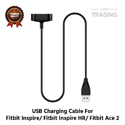 Picture of Fitbit Inspire Fitbit Inspire HR Fitbit Ace 2 Cable High Quality USB Charger Cable USB Charging Cable Dock Bracelet Charger For Fitbit Inspire Fitbit Inspire HR Fitbit Ace 2 Smart Watch (Black)