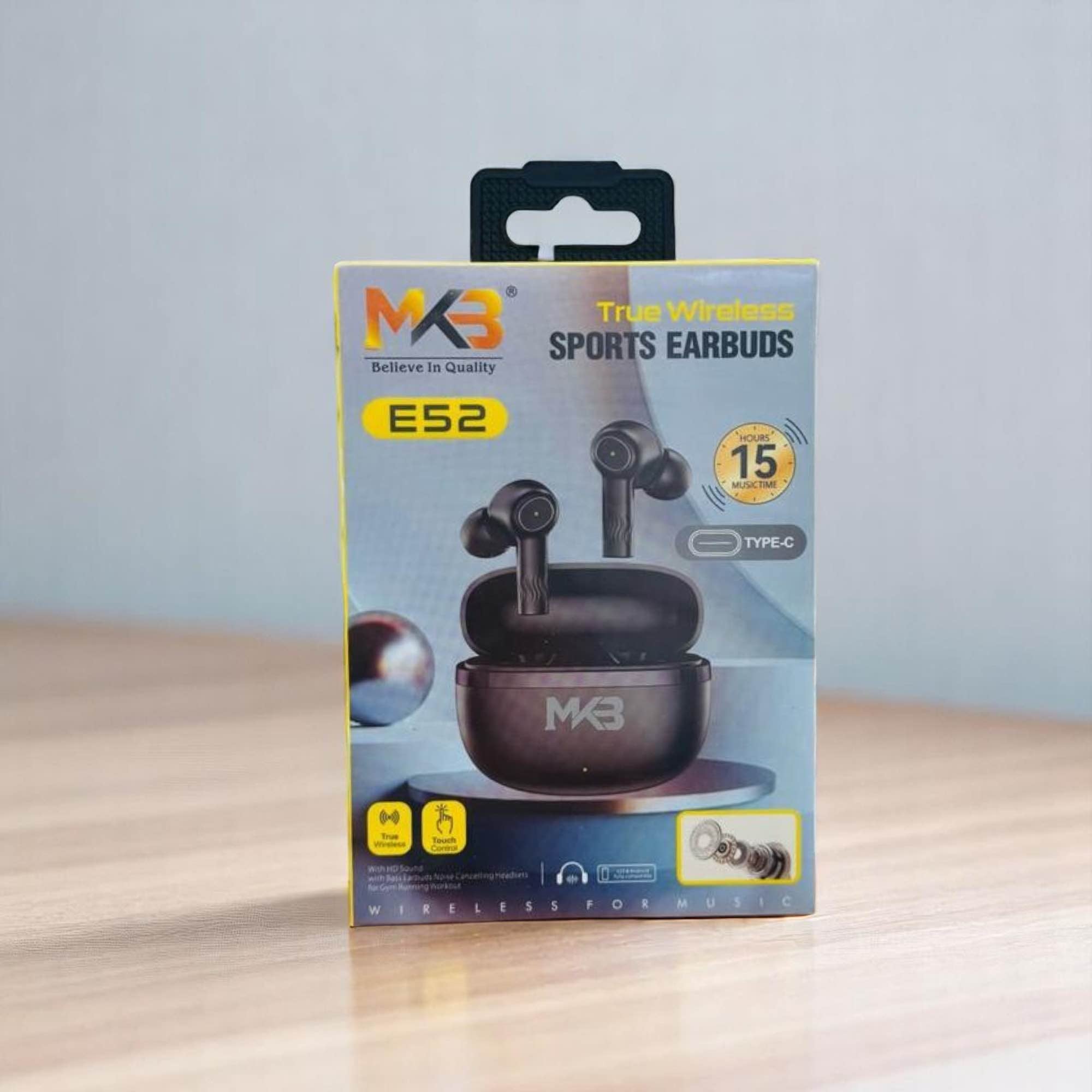 Picture of MKB E52 TRUE WIRELESS SPORTS EARBUDS -Black
