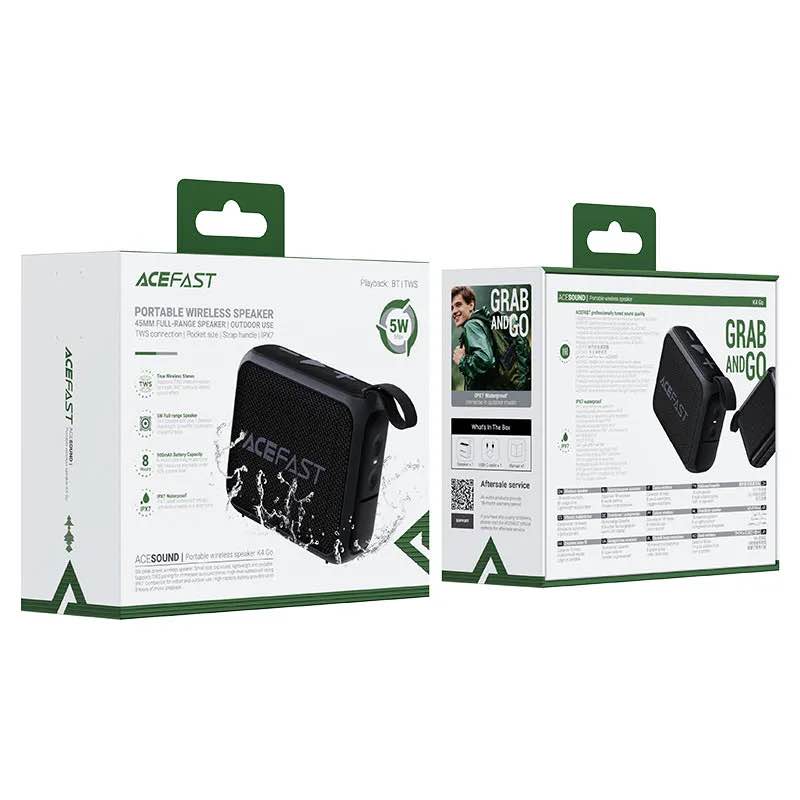 Picture of Acefast K4 Go 5W Portable Wireless Speaker (Authentic) -Black