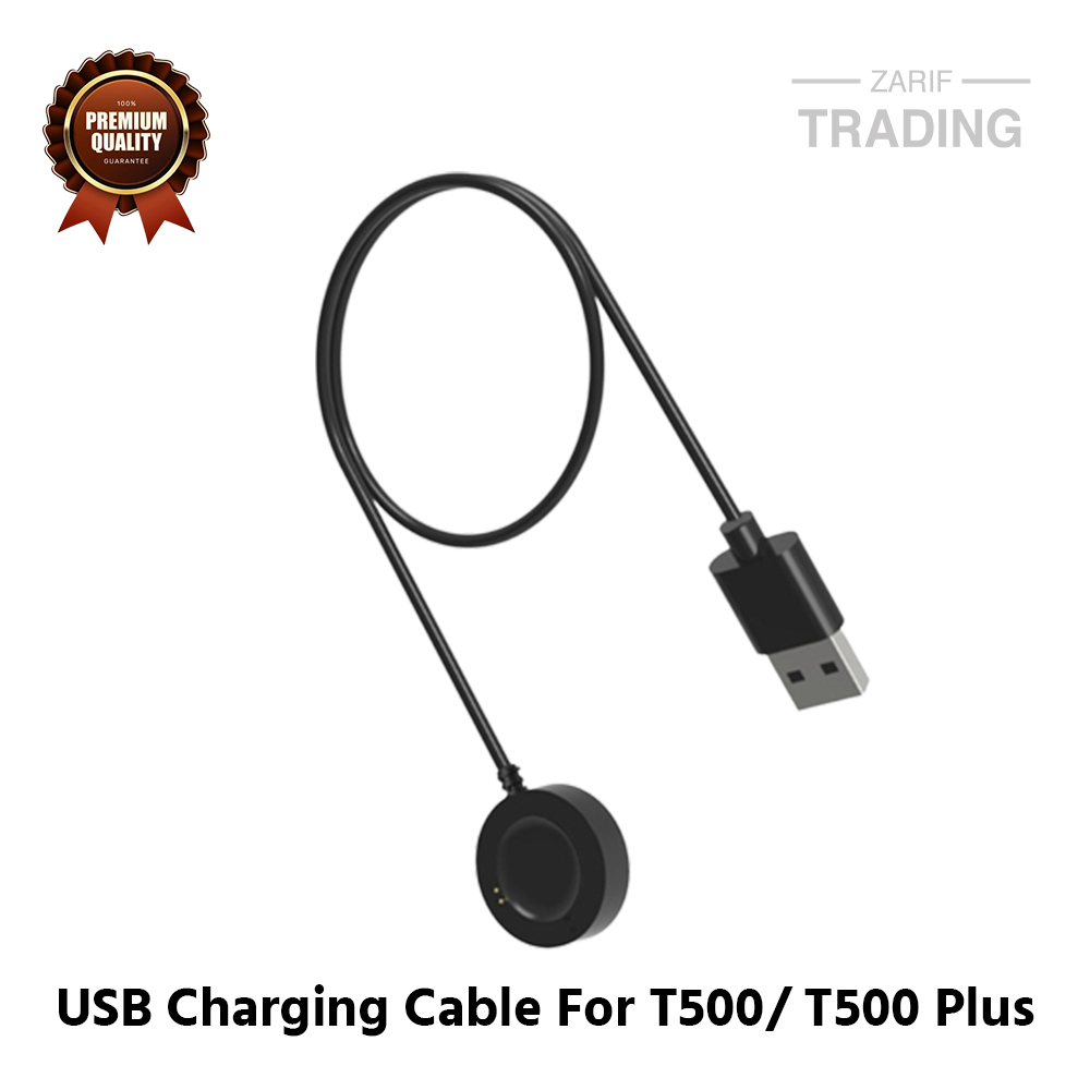 Picture of T500 T500 Plus Magnetic Charging Cable High Quality USB Charging Dock Bracelet Charger for T500 T500 Plus Smart Watch (Black)