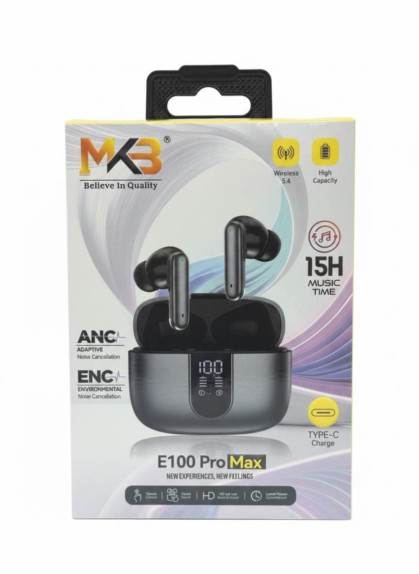 Picture of MKB E100 Pro Max ANC+ENC True Wirless Blutooth Earbuds -Black