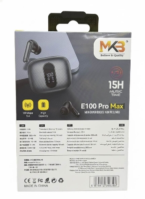 Picture of MKB E100 Pro Max ANC+ENC True Wirless Blutooth Earbuds -Black