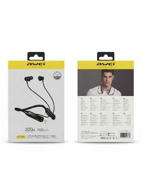 Picture of Awei G75BL 200Hour With Display Neckband Sports Earphones -Black