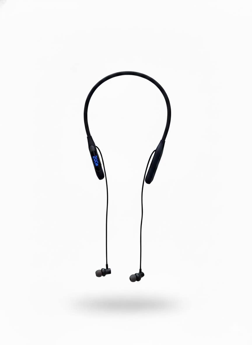 Picture of Awei G75BL 200Hour With Display Neckband Sports Earphones -Black