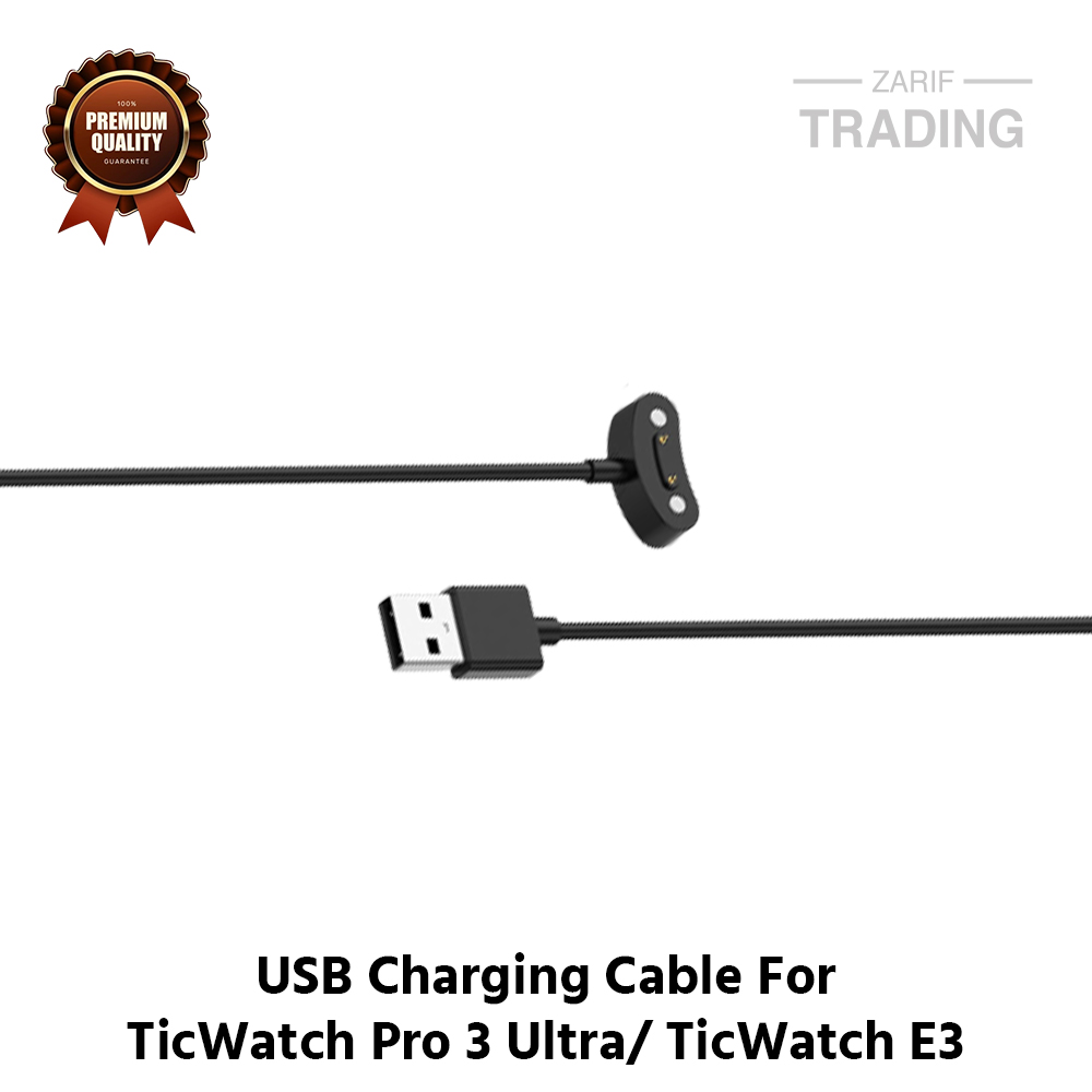 Picture of TicWatch Pro 3 Ultra TicWatch E3 Magnetic Charging Cable High Quality USB Wireless Charging Dock Bracelet Charger For TicWatch Pro 3 Ultra TicWatch E3 Smart Watch (Black)