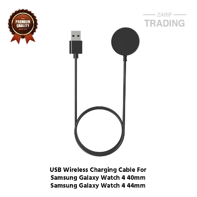 Picture of Samsung Galaxy Watch4 40mm 44mm Wireless Charging Cable High Quality USB Wireless Charging Dock Bracelet Charger For Samsung Galaxy Watch4 40mm 44mm Smart Watch (Black)