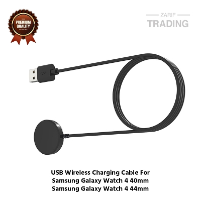 Picture of Samsung Galaxy Watch4 40mm 44mm Wireless Charging Cable High Quality USB Wireless Charging Dock Bracelet Charger For Samsung Galaxy Watch4 40mm 44mm Smart Watch (Black)