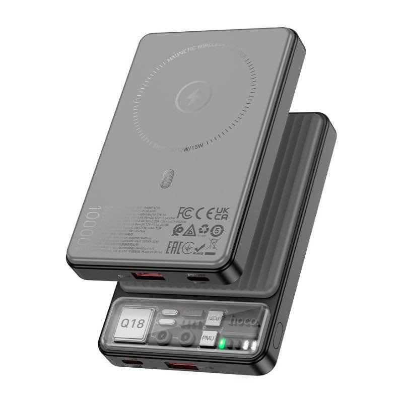 Picture of Hoco Q18 22.5W 10000 mAh Wireless Power Bank -Black