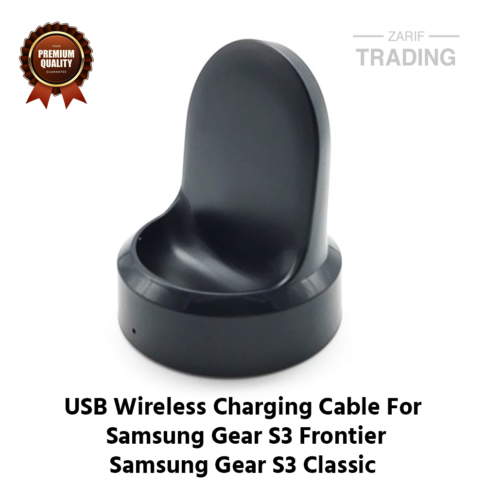 Picture of Samsung Gear S3 Frontier S3 Classic Wireless Charging Cable High Quality USB Wireless Charging Dock Bracelet Charger For Samsung Gear S3 Frontier S3 Classic Smart Watch (Black)