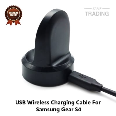Picture of Samsung Gear S4 Wireless Charging Cable High Quality USB Wireless Charging Dock Bracelet Charger For Samsung Gear S4 Smart Watch (Black)