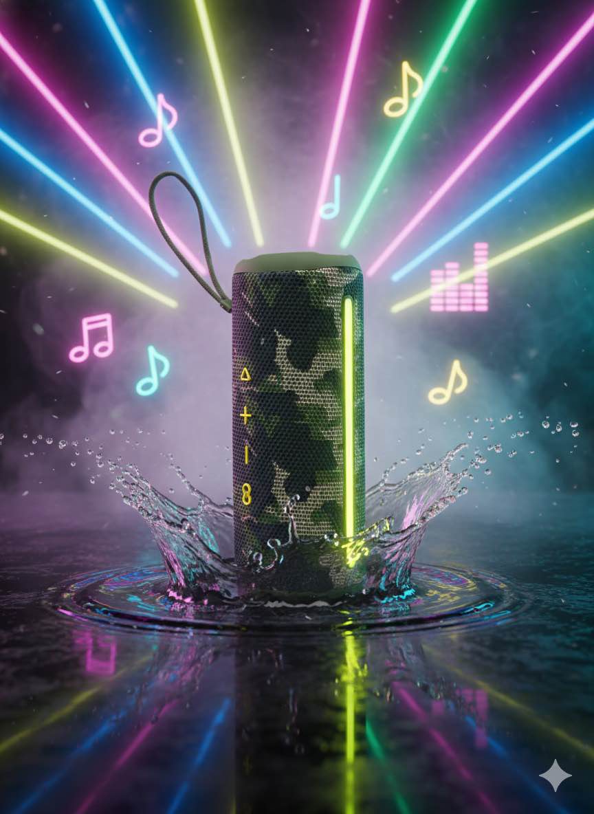 Picture of JIAYOU Sonic 7 Bluetooth Speaker – 30W Powerful Sound, 10-Hour Playtime, USB-C Charging
