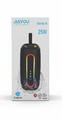 Picture of JIAYOU Sonic 8 Bluetooth Speaker – 25W Powerful Sound, 12-Hour Battery, USB-C Charging