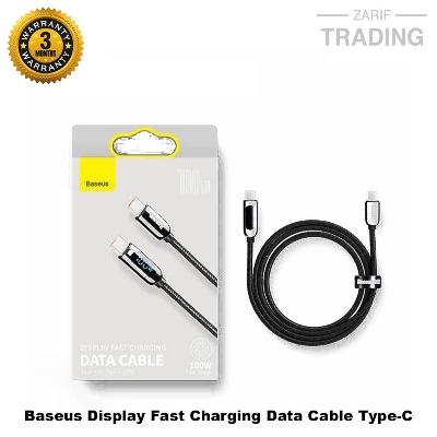 Picture of Baseus Display Fast Charging Data Cable Type-C to Type-C 100W - 1m/100CM 