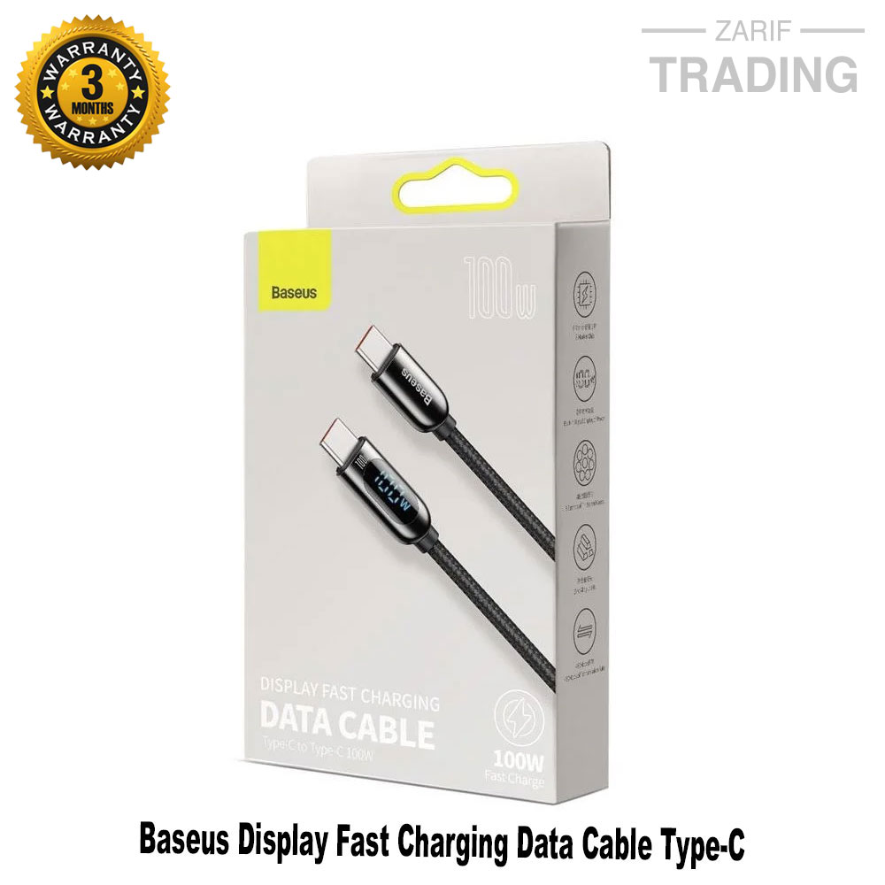 Picture of Baseus Display Fast Charging Data Cable Type-C to Type-C 100W - 1m/100CM 