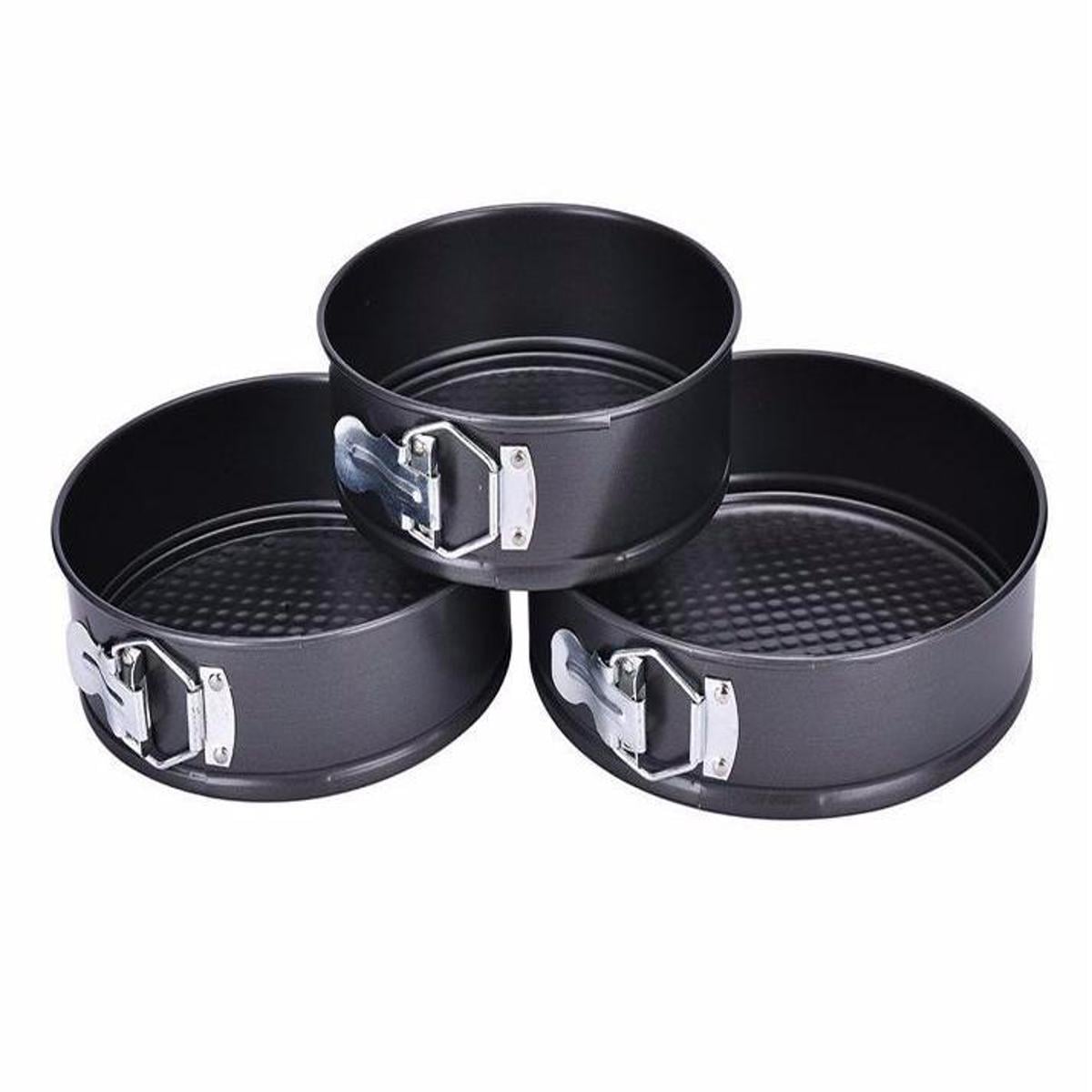 Picture of Nonstick Baking Cup Set 3 Pieces - Black -Black