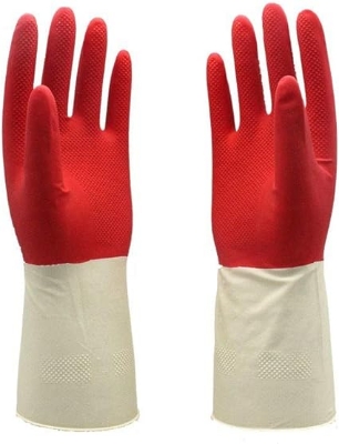 Picture of Half Hand Kitchen Gloves one Pair  Orange -Orange