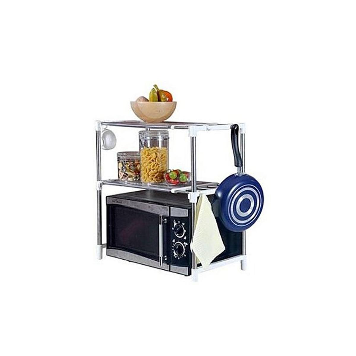 Picture of Microwave Oven Storage Racks - Silver -Silver