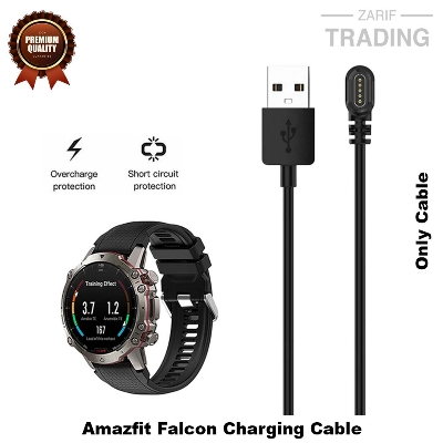 Picture of Amazfit Falcon Charging Cable High Quality USB Charger Cable USB Charging Cable Dock Bracelet Charger for Amazfit Falcon Smart Watch (Black)