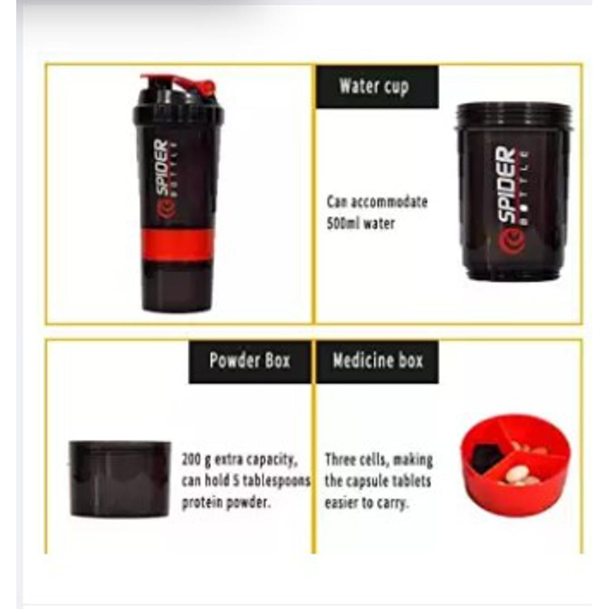 Picture of Gym Water Bottle 3 in 1
