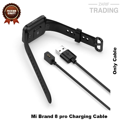Picture of Mi band 8 Pro Magnetic Charging Cable 2 Pin High Quality USB Charger Cable USB Charging Cable Dock Bracelet Charger for Mi band 8 Pro Smart Watch (Black)