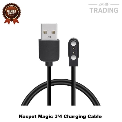 Picture of Kospet Magic3/4 Magnetic Charging Cable 2 Pin High Quality USB Charger Cable USB Charging Cable Dock Bracelet Charger for Kospet Magic3/4 Smart Watch (Black)