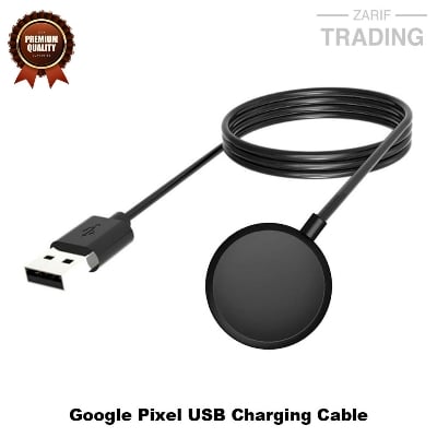 Picture of Google Pixel Magnetic Charging Cable High Quality USB Charger Cable USB Charging Cable Dock Bracelet Charger for Google Pixel Smart Watch (Black)