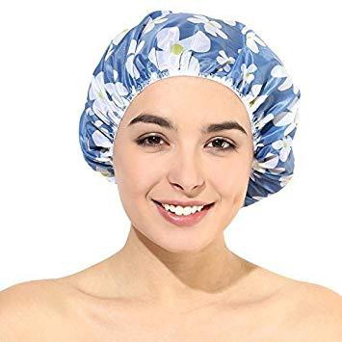 Picture of Multi Color Pack Of  Terry Lined Shower Cap-Multicolor