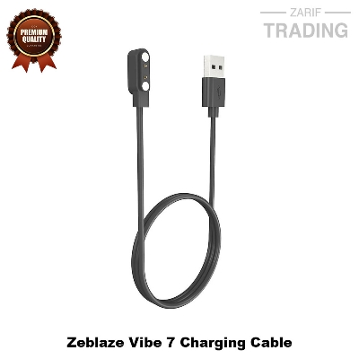 Picture of Zeblaze vibe 7 Magnetic Charging Cable 2 Pin High Quality USB Charger Cable USB Charging Cable Dock Bracelet Charger for Zeblaze vibe 7 Smart Watch (Black)