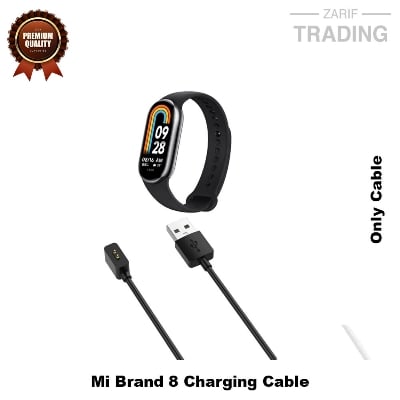 Picture of Mi brand 8 Magnetic Charging Cable 2 Pin High Quality USB Charger Cable USB Charging Cable Dock Bracelet Charger for Mi brand 8 Smart Watch (Black)