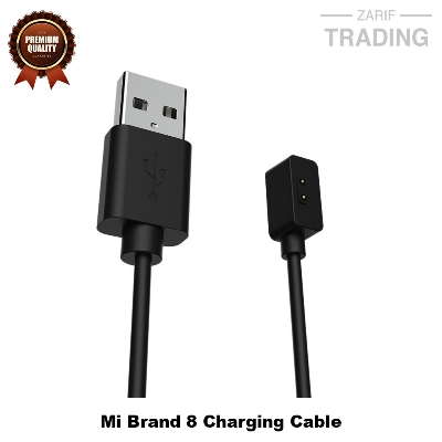 Picture of Mi brand 8 Magnetic Charging Cable 2 Pin High Quality USB Charger Cable USB Charging Cable Dock Bracelet Charger for Mi brand 8 Smart Watch (Black)