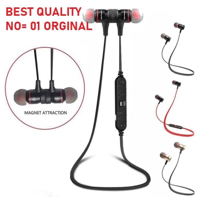 Picture of Metal Magnetic Sports Bluetooth Headset-Sweat Proof -Stereo Headset- Black -Black