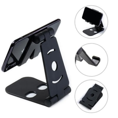 Picture of Universal Mobile Phone Holder Folding Portable BracKet For Office or Home use -Black