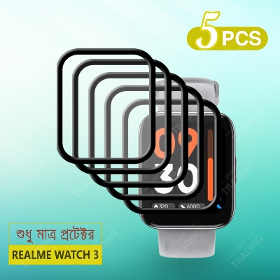 Picture of Realme Watch 3 Realme Watch 3 Pro Smart Watch Full Coverage Plastic Screen Protector (5 Pcs)