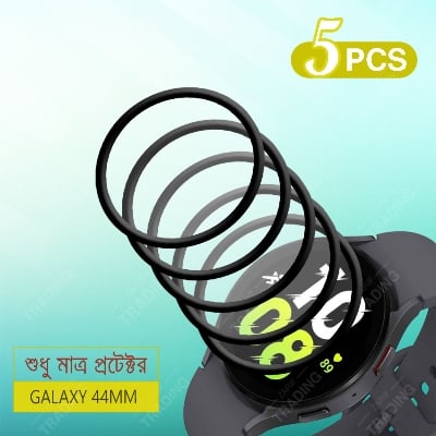 Picture of Samsung Galaxy Watch5 44mm Smart Watch Full Coverage Plastic Screen Protector (5 Pcs)