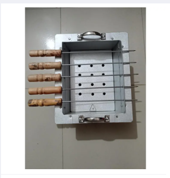 Picture of BBQ Grill 5 stick  Maker with Net - Silver -Silver