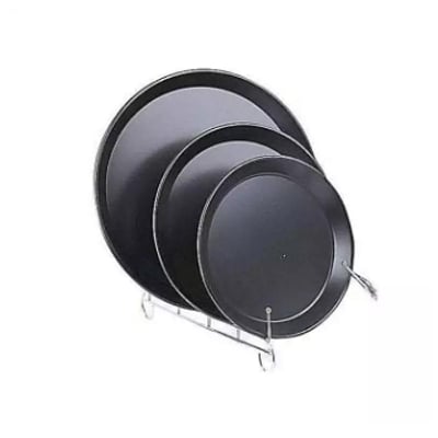 Picture of Unique 3 Pieces Pizza Pan Set - Black -Black