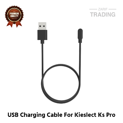 Picture of Kieslect Ks Pro Magnetic Charging Cable 2 Pin High Quality USB Charger Cable USB Charging Cable Dock Bracelet Charger for Kieslect Ks Pro Smart Watch (Black)