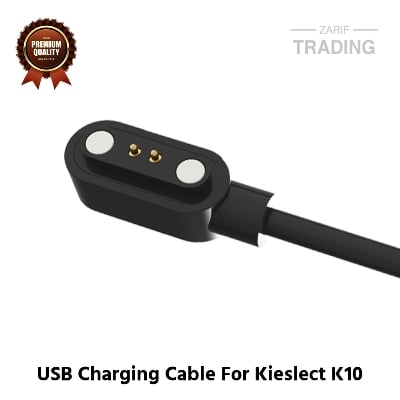 Picture of Kieslect K10 Magnetic Charging Cable 2 Pin High Quality USB Charger Cable USB Charging Cable Dock Bracelet Charger for Kieslect K10 Smart Watch (Black)
