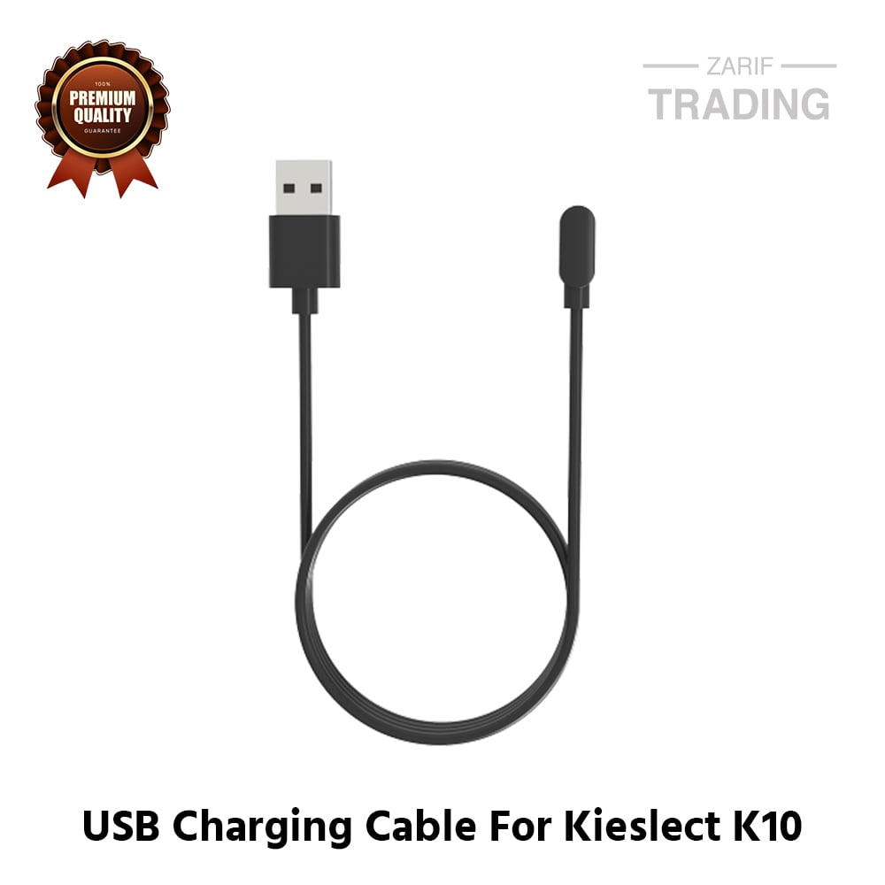 Picture of Kieslect K10 Magnetic Charging Cable 2 Pin High Quality USB Charger Cable USB Charging Cable Dock Bracelet Charger for Kieslect K10 Smart Watch (Black)