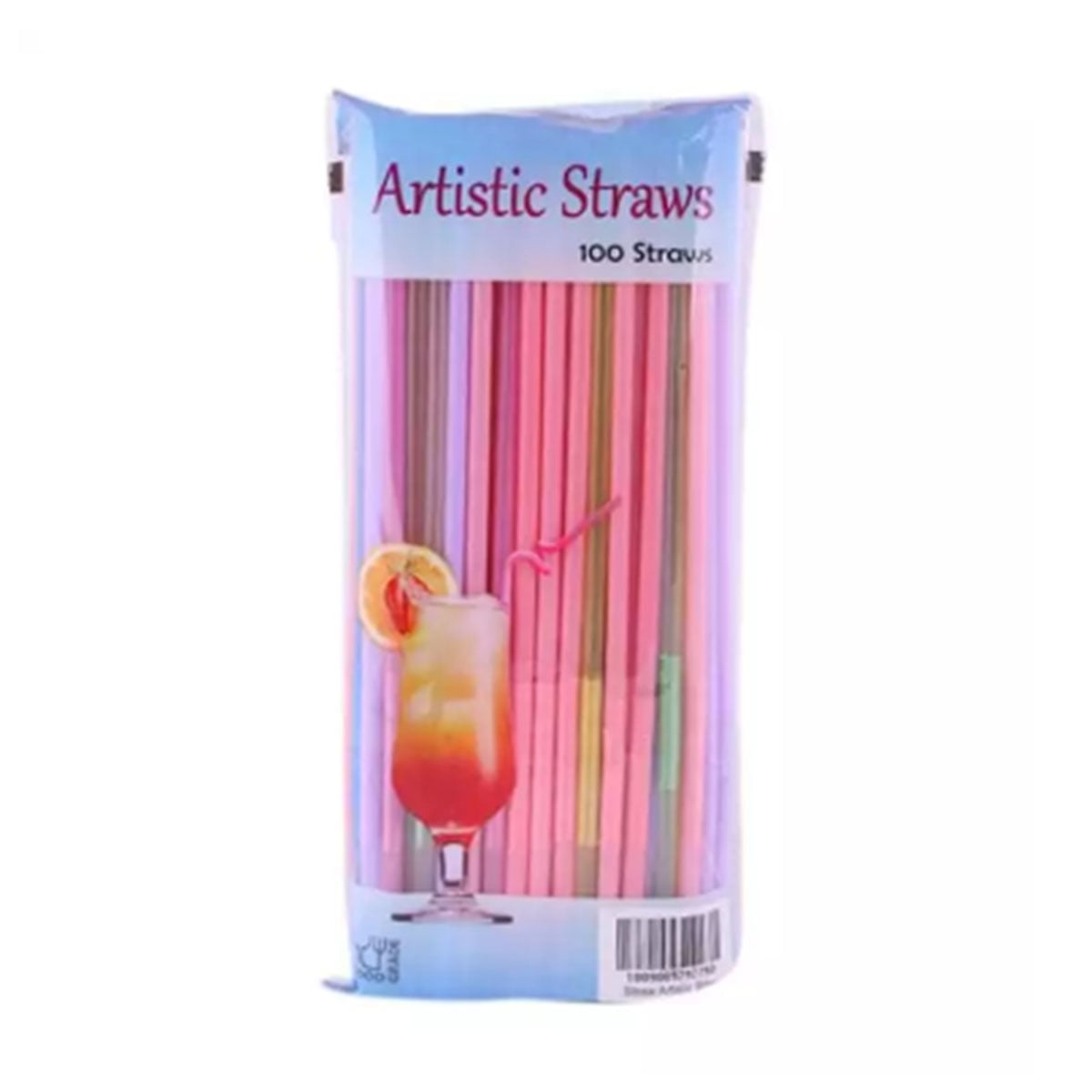 Picture of Artistic Straws Multicolor Set of 100pcs -Multicolor