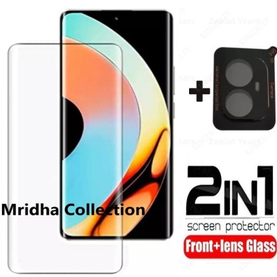 Picture of 2in1 Protector Combo Pack for Realme 10 Pro+ 5G / Realme 10 Pro Plus 5G (A+ GRADE) UV Glass Screen Protector+9h Camera Glass Protector