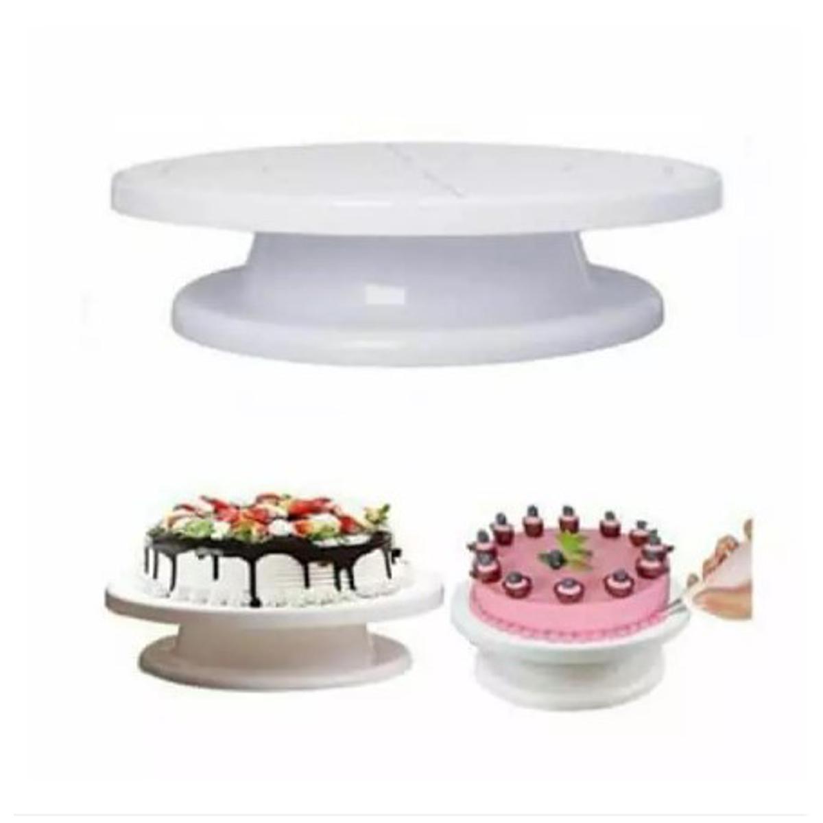 Picture of Cake Decorating Turn Table 28cm - White -White