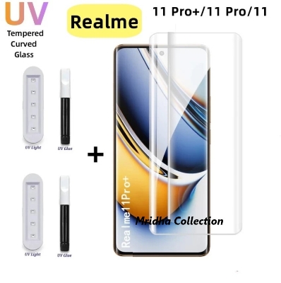 Picture of 2in1 Protector Combo Pack for Realme 11 Pro 5G (A+ GRADE) UV Glass Screen Protector+Camera Glass Protector