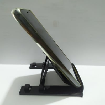 Picture of Universal Foldable Cell Phone Home / Office Stand Holder Mount Cradle Mobile / Tablet Stand Black -Black